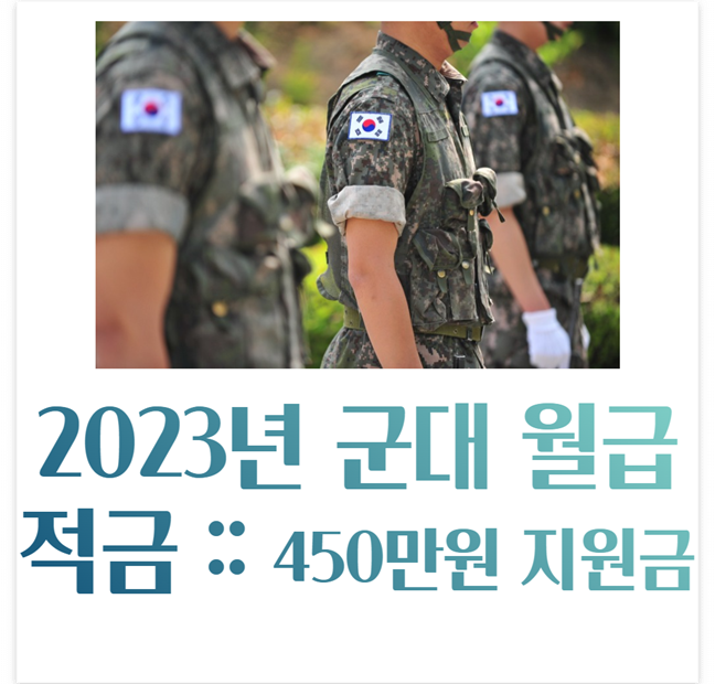 2023년 군대 월급, 적금 :: 450만원 지원금