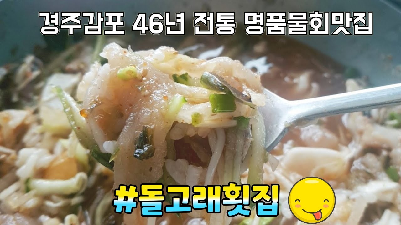 경주감포 46년 전통 물회맛집 돌고래횟집 - Youtube