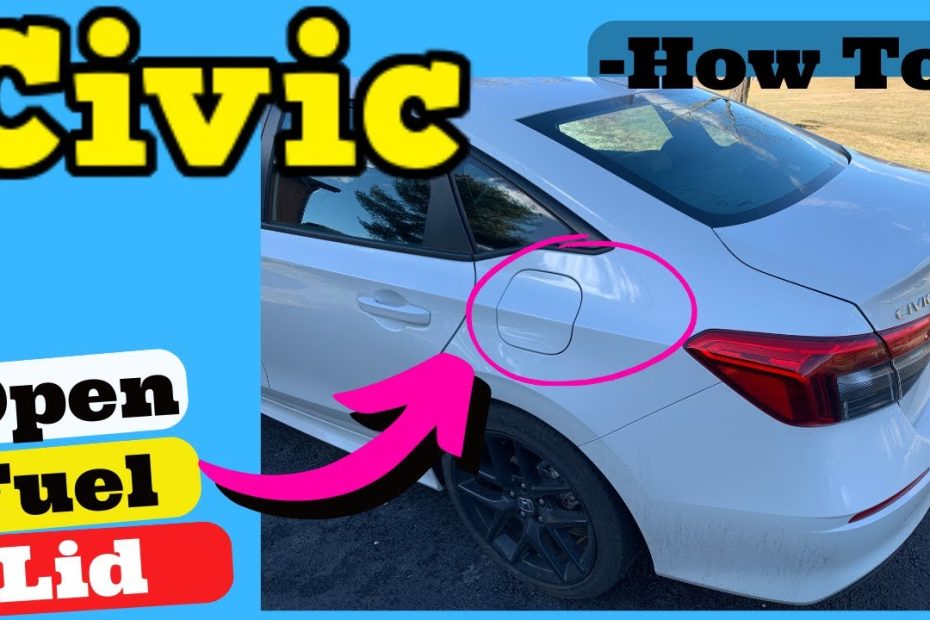 Honda Civic -- How To Open Gas Fuel Lid 2022 2023 - Youtube